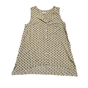 J. JILL Women 100% Rayon Relaxed Fit, Button-Down Sleeveless Shirt - Size XS